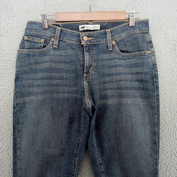 Levis Jeans Womens 30x30 10S Blue 529 Curvy Bootcut Whiskering‎ - Picture 2 of 10